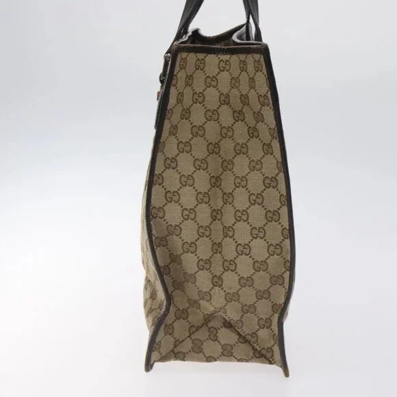 GUCCI GG Canvas Tote Bag Beige Totes